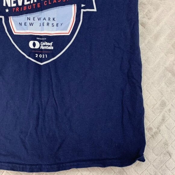 Men Small T Shirt Navy Blue Newark NJ Never Forget Basketball Short Sleeve - Picture 4 of 16
